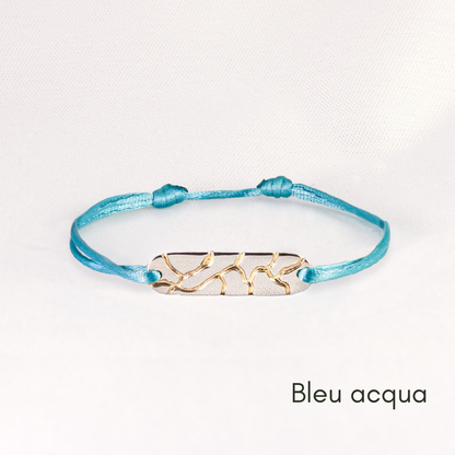 Bracelet réglable en argent 925 et or 18k recyclés