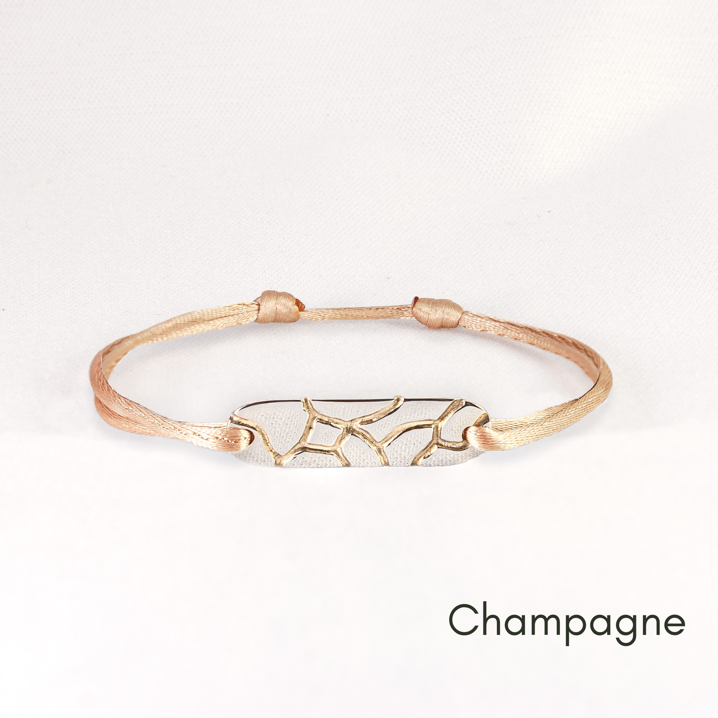 Bracelet réglable en argent 925 et or 18k recyclés
