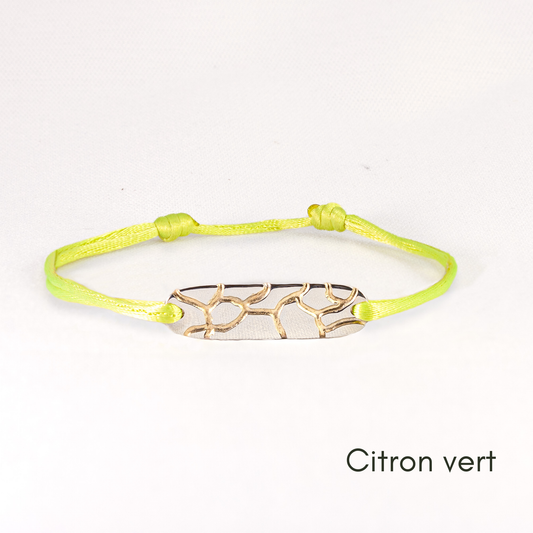 Bracelet réglable en argent 925 et or 18k recyclés