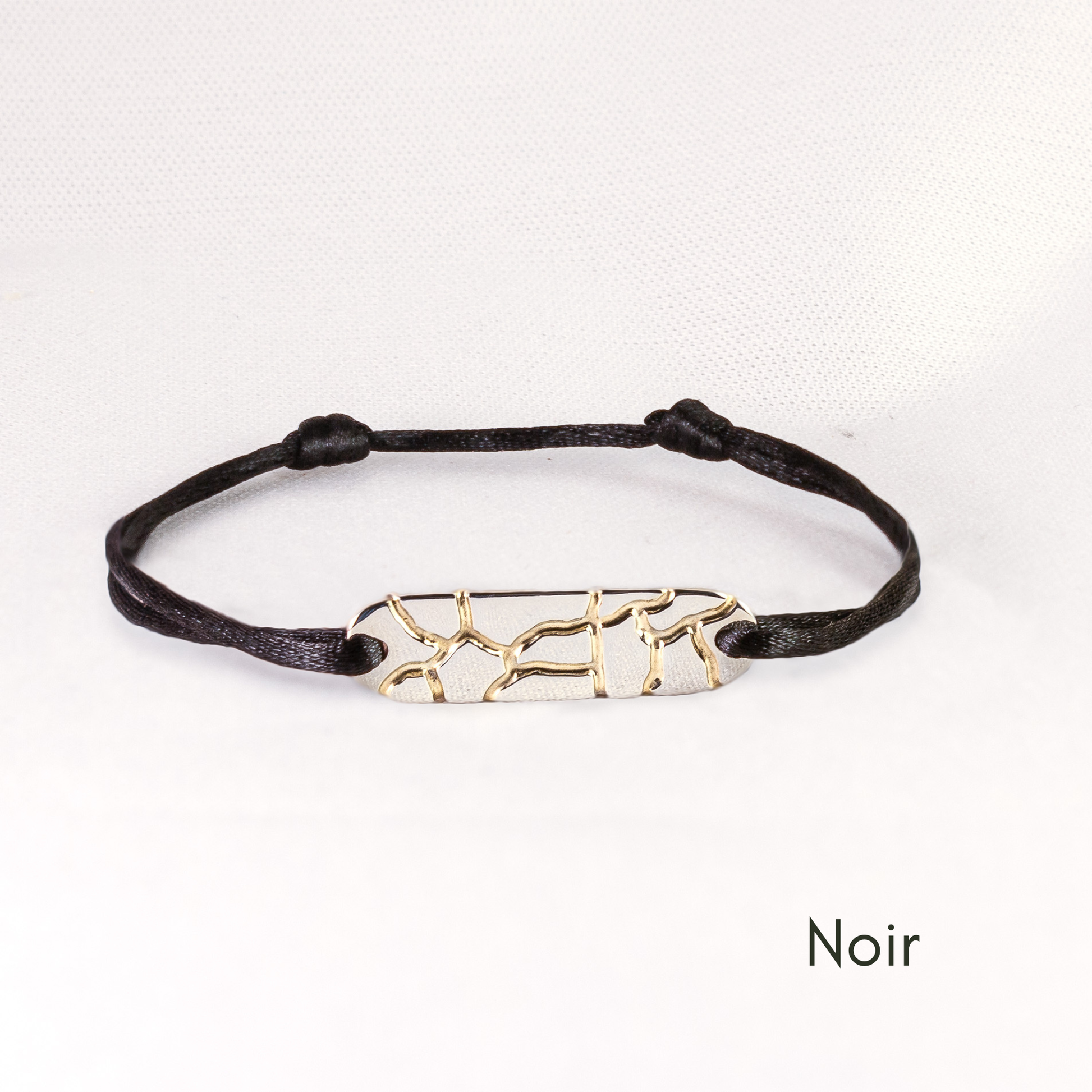 Bracelet réglable en argent 925 et or 18k recyclés
