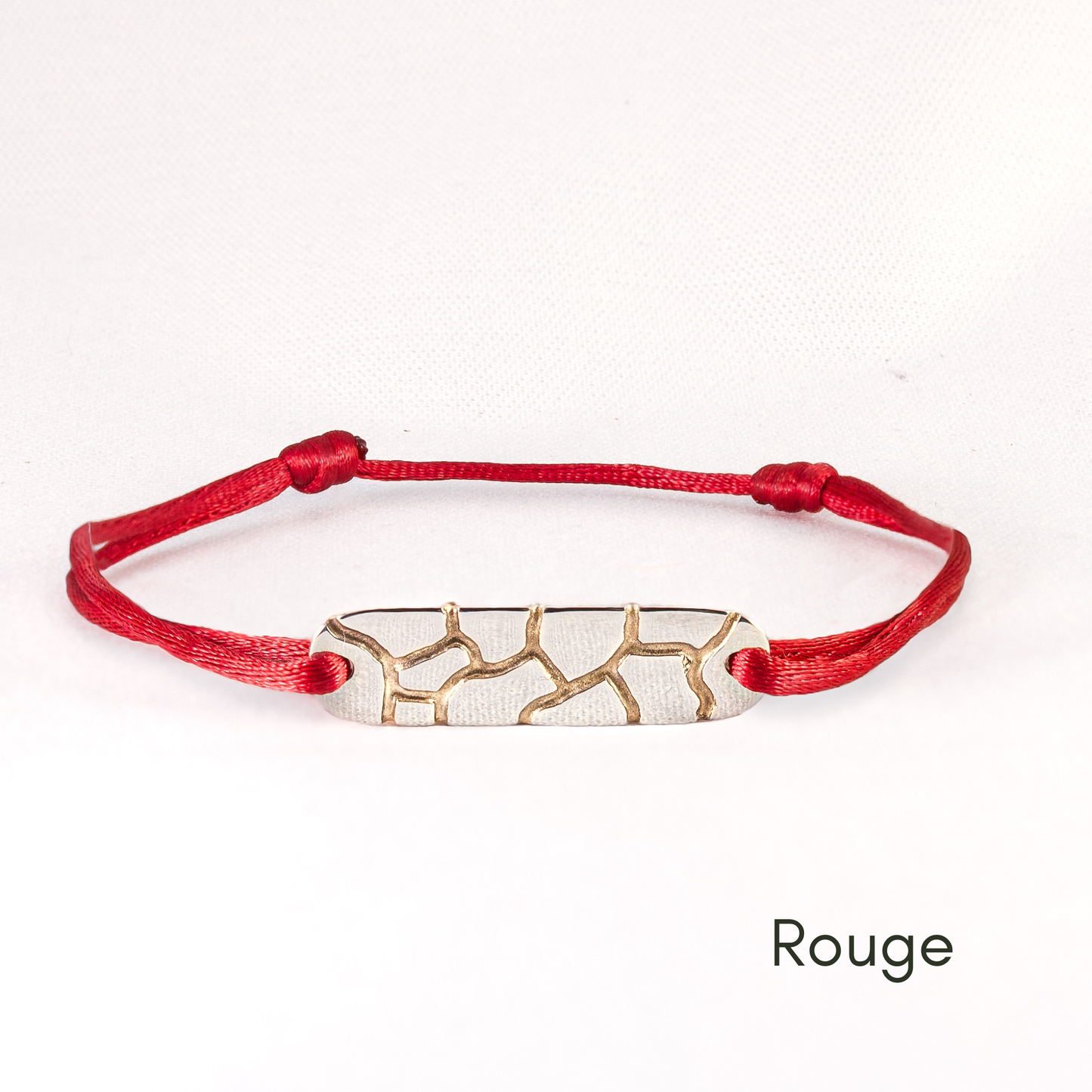 Bracelet réglable en argent 925 et or 18k recyclés