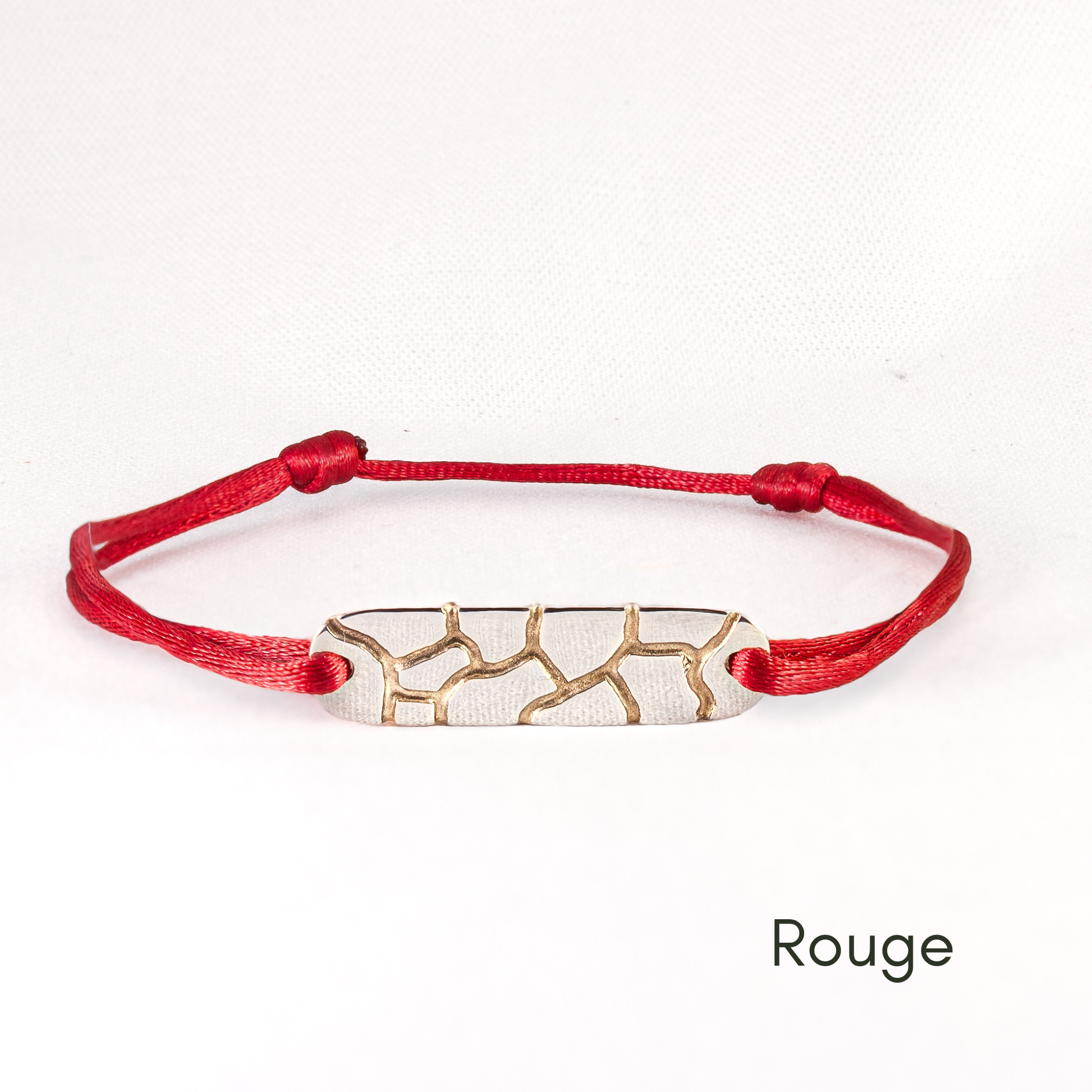 Bracelet réglable en argent 925 et or 18k recyclés